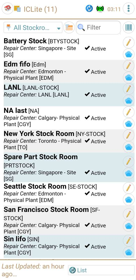 Stockroom View Running as a Browser Application